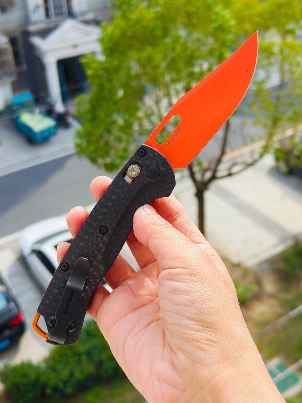 Benchmade Mini Taggedout AXIS CPM-MagnaCut钢 碳纤维柄 155330R-01 黑色 2400