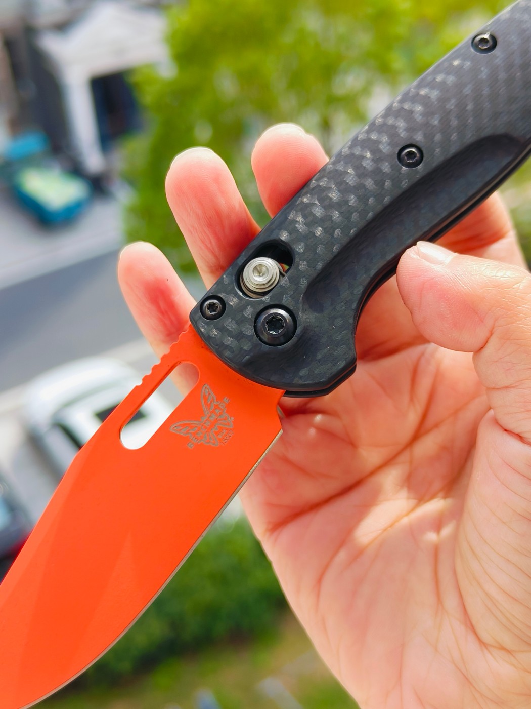 Benchmade Mini Taggedout AXIS CPM-MagnaCut钢 碳纤维柄 155330R-01 黑色 2400