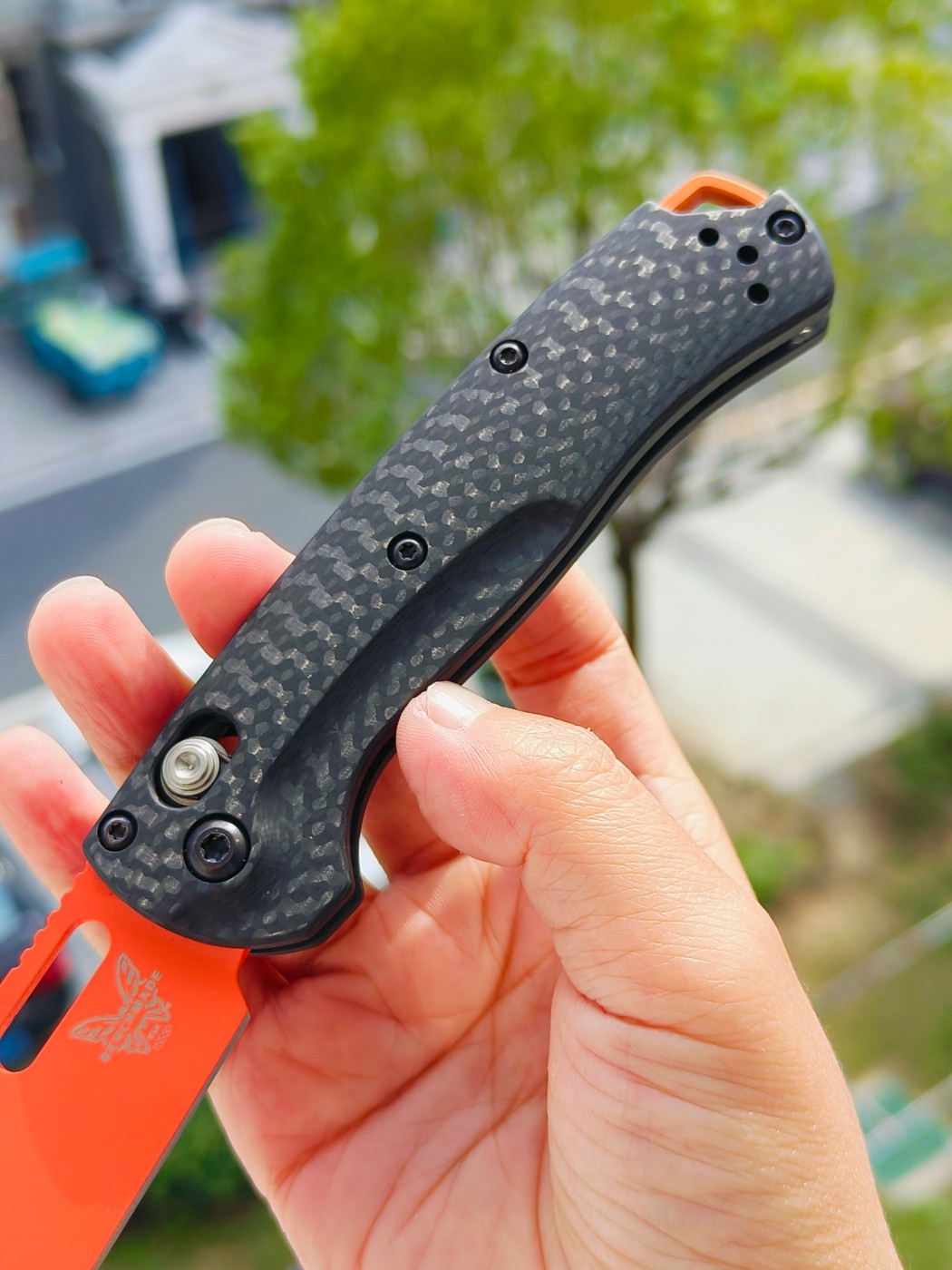 Benchmade Mini Taggedout AXIS CPM-MagnaCut钢 碳纤维柄 155330R-01 黑色 2400