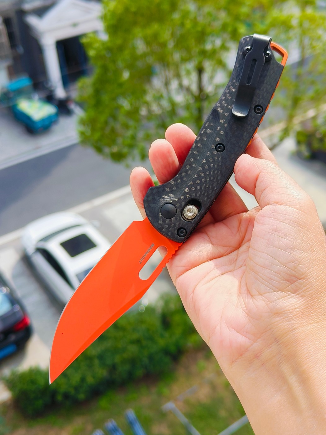 Benchmade Mini Taggedout AXIS CPM-MagnaCut钢 碳纤维柄 155330R-01 黑色 2400