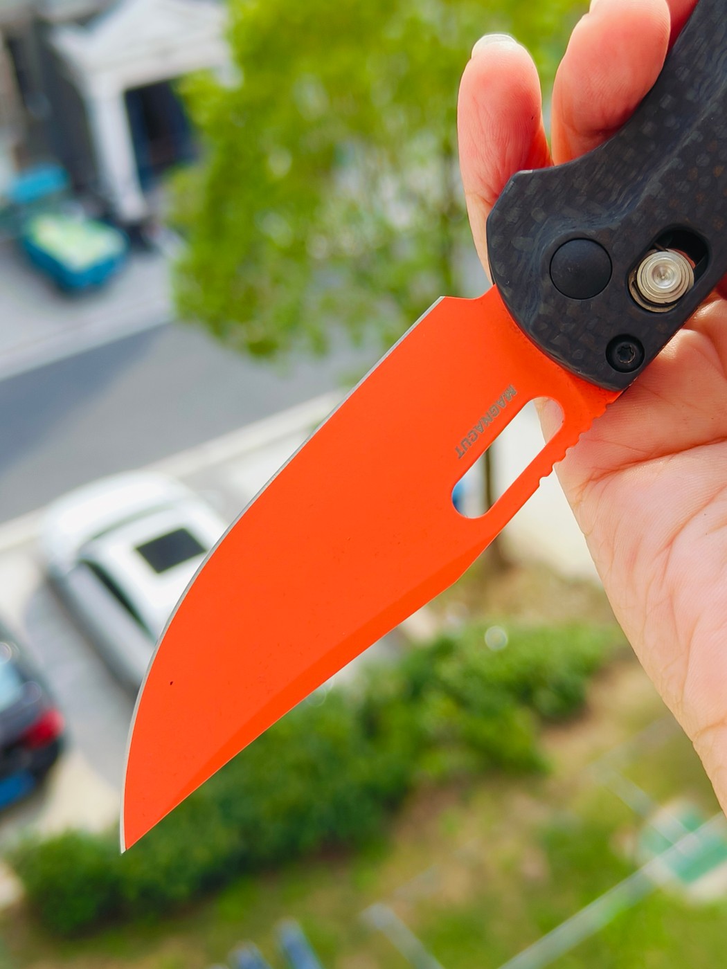 Benchmade Mini Taggedout AXIS CPM-MagnaCut钢 碳纤维柄 155330R-01 黑色 2400