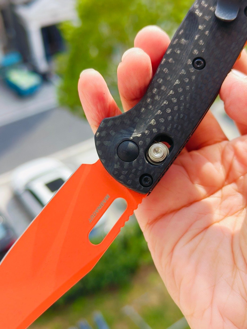 Benchmade Mini Taggedout AXIS CPM-MagnaCut钢 碳纤维柄 155330R-01 黑色 2400