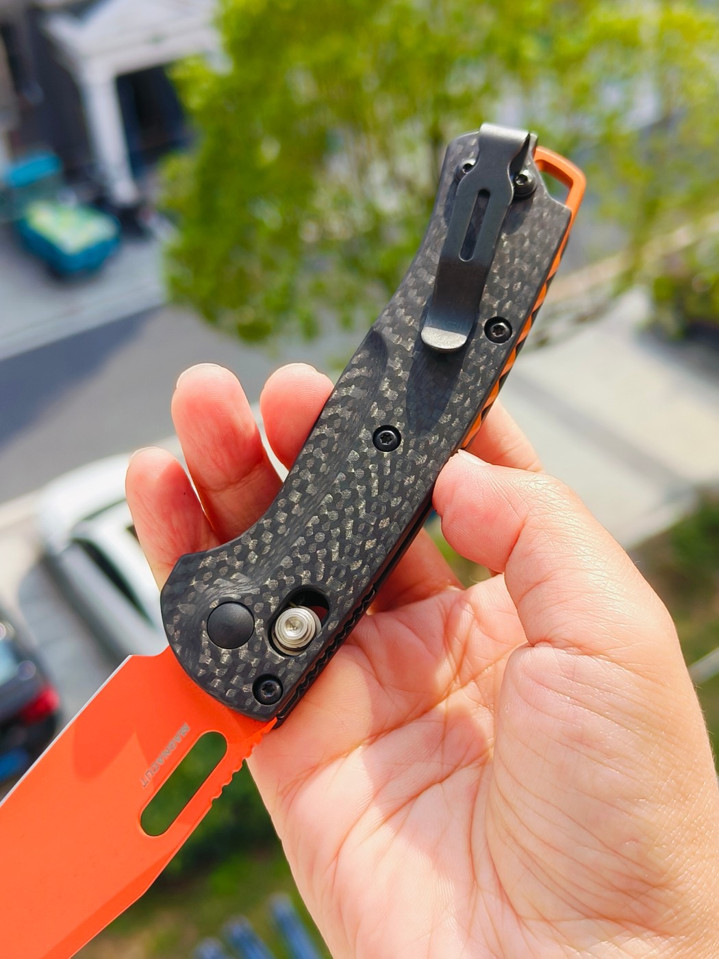 Benchmade Mini Taggedout AXIS CPM-MagnaCut钢 碳纤维柄 155330R-01 黑色 2400