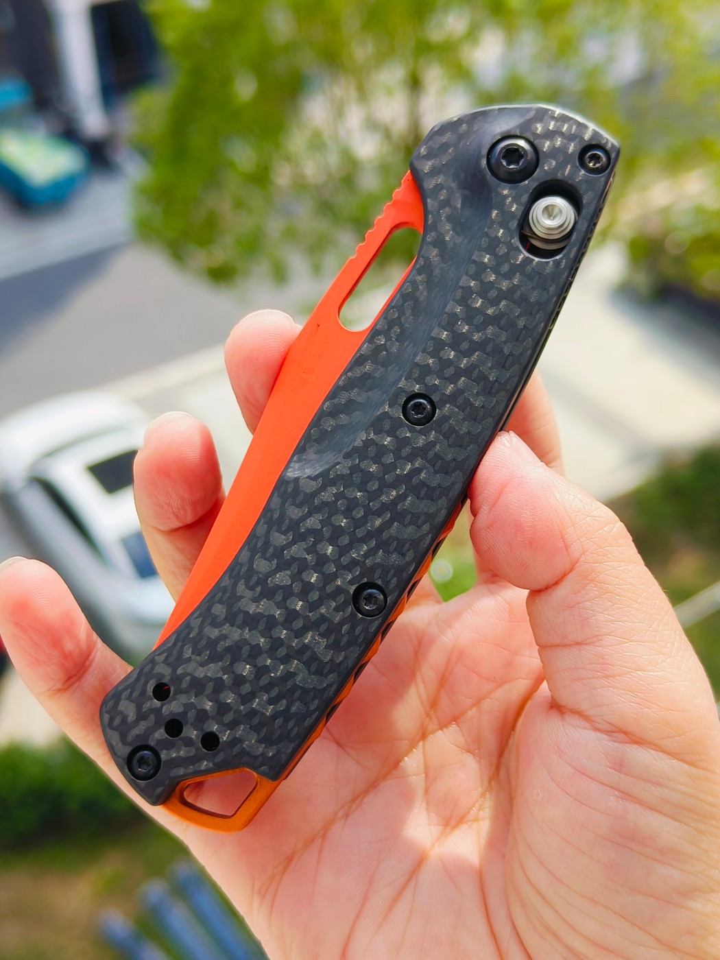 Benchmade Mini Taggedout AXIS CPM-MagnaCut钢 碳纤维柄 155330R-01 黑色 2400