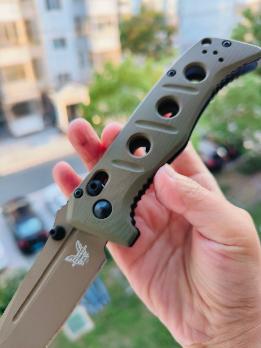 Benchamde Shane Sibert Mini Adamas CruWear钢 G10柄 273FE-2 沙色 2030