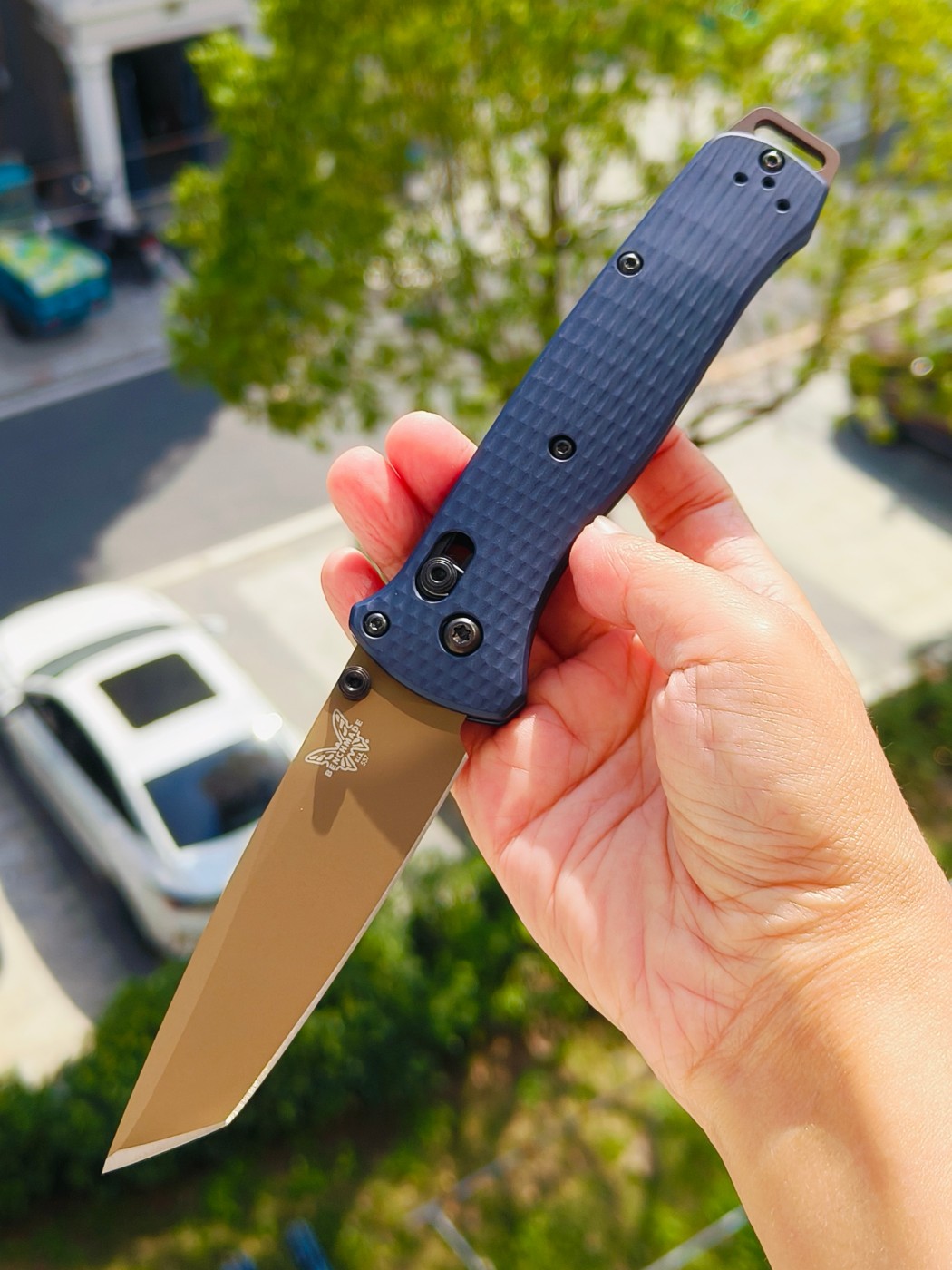 Benchmade BAILOUT CPM-M4钢 铝合金柄 537FE-02 蓝色 2150