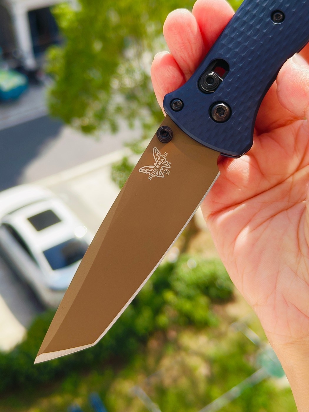 Benchmade BAILOUT CPM-M4钢 铝合金柄 537FE-02 蓝色 2150