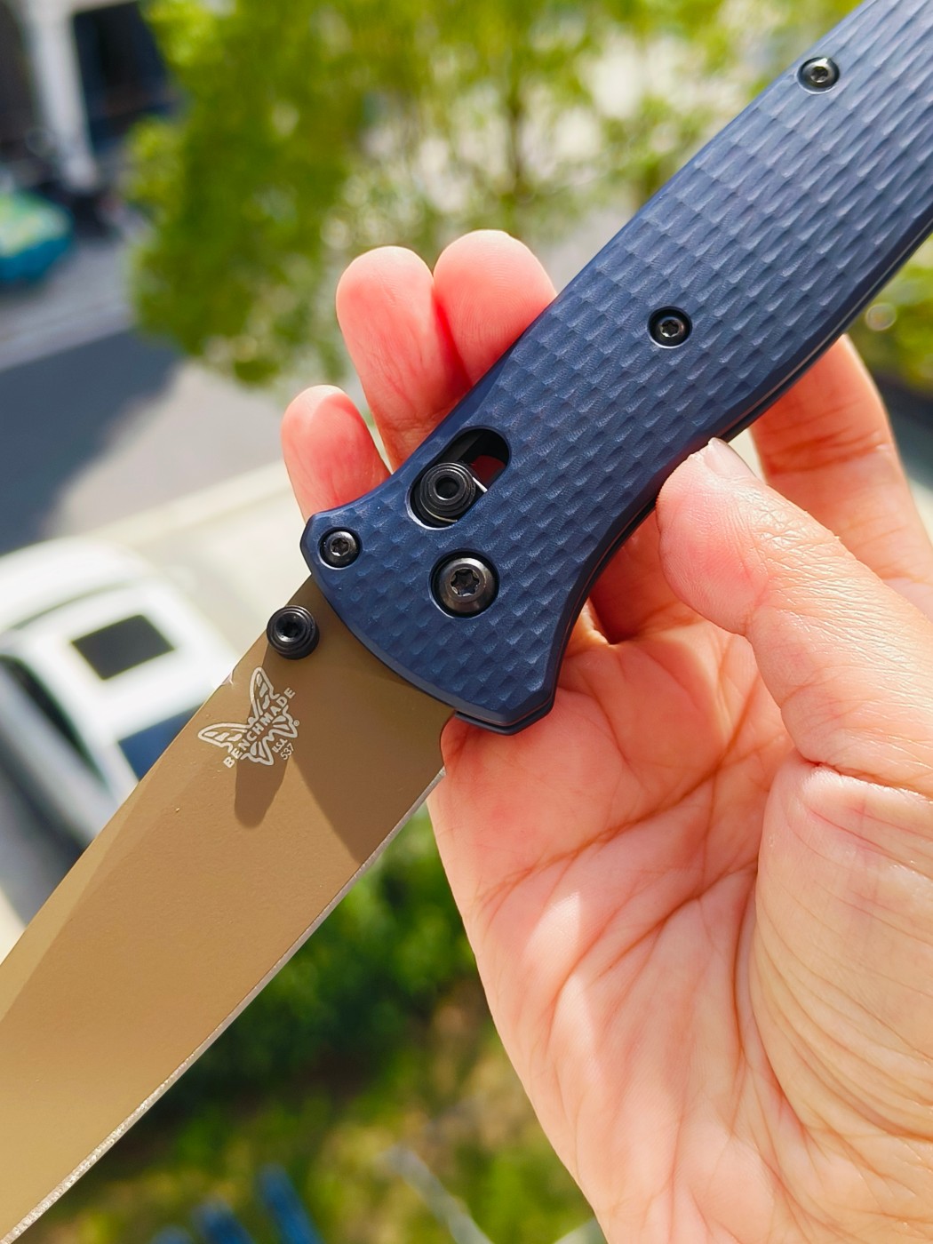 Benchmade BAILOUT CPM-M4钢 铝合金柄 537FE-02 蓝色 2150