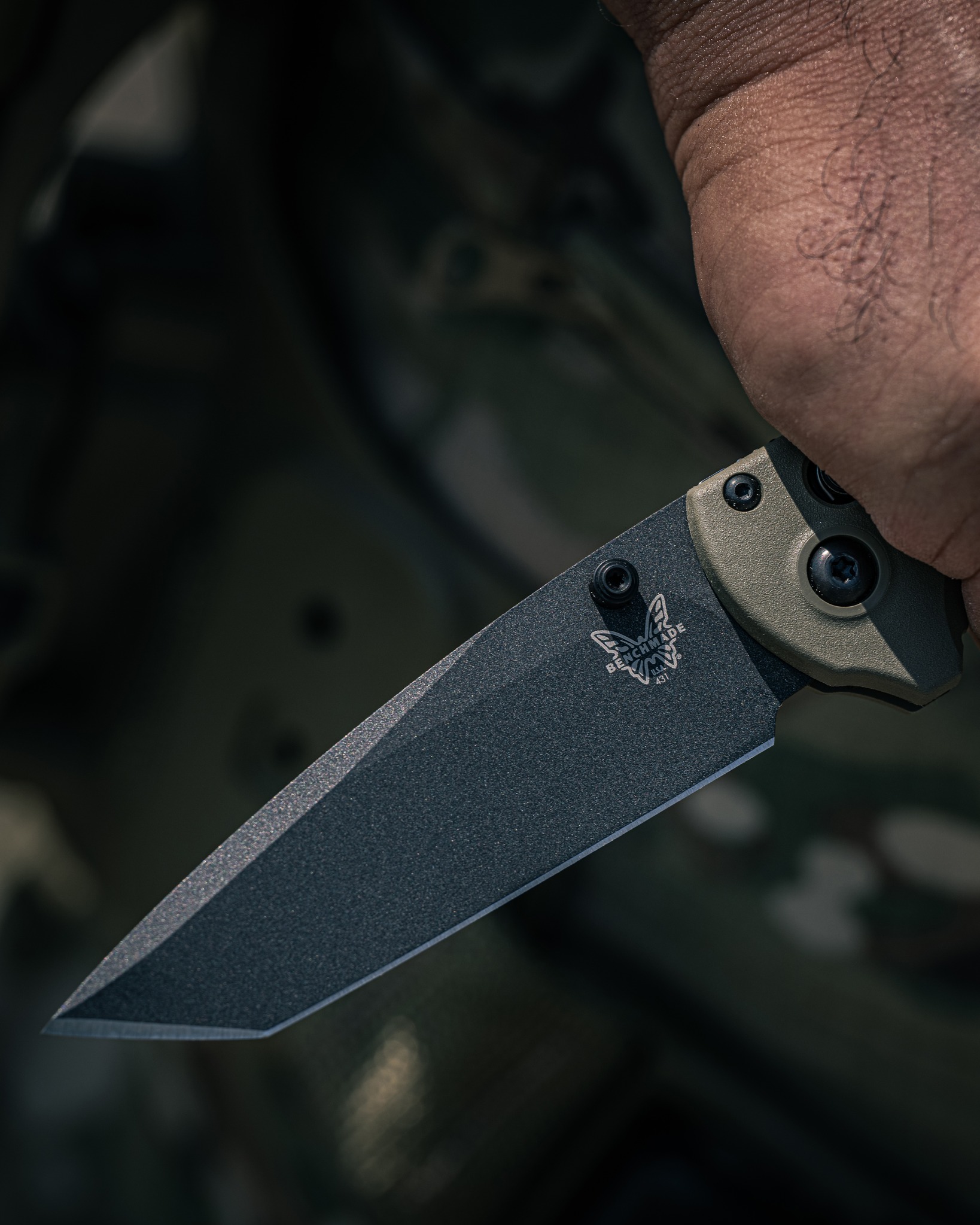 🔥Benchmade Redoubt CPM-D2钢 Grivory手柄 431BK-1 军绿色 1380