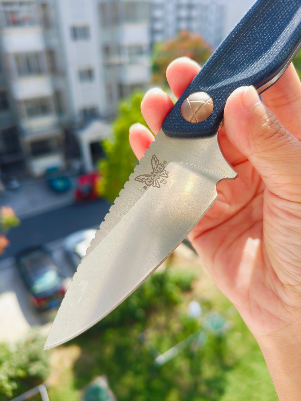 🔥Benchmade DACIAN CPM-MagnaCut钢 米卡塔柄 203 蓝色 2180