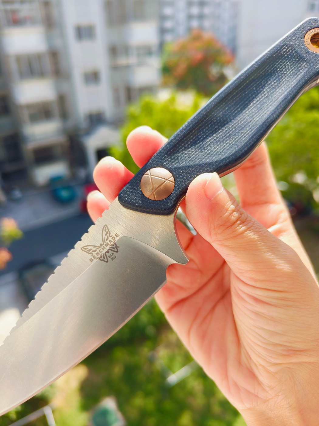 🔥Benchmade DACIAN CPM-MagnaCut钢 米卡塔柄 203 蓝色 2180