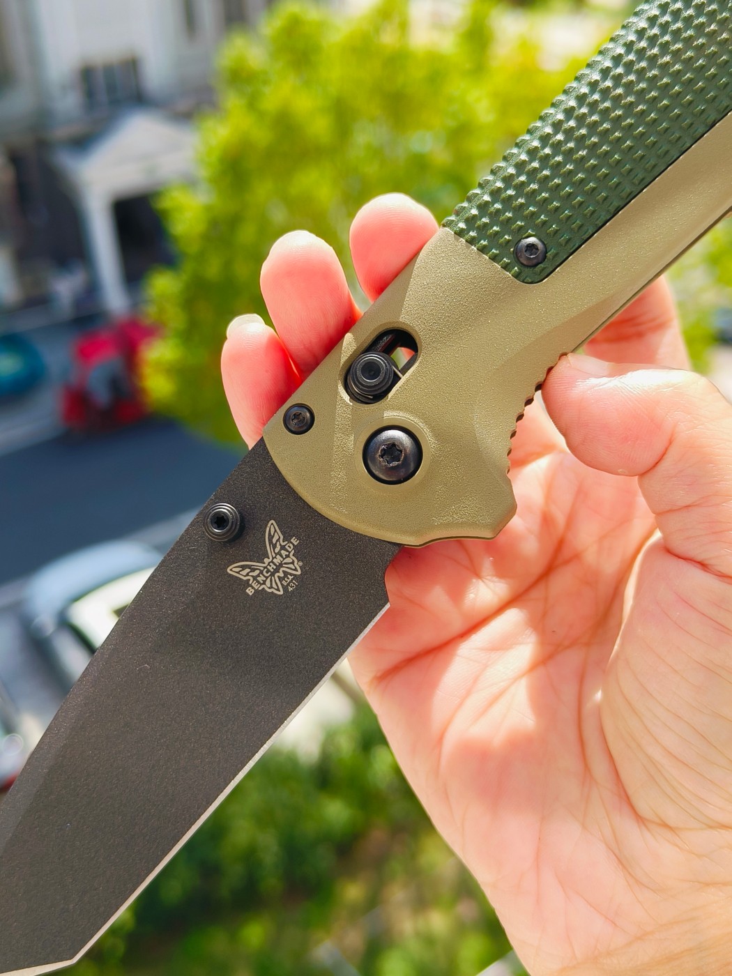 🔥Benchmade Redoubt CPM-D2钢 Grivory手柄 431BK-1 军绿色 1380
