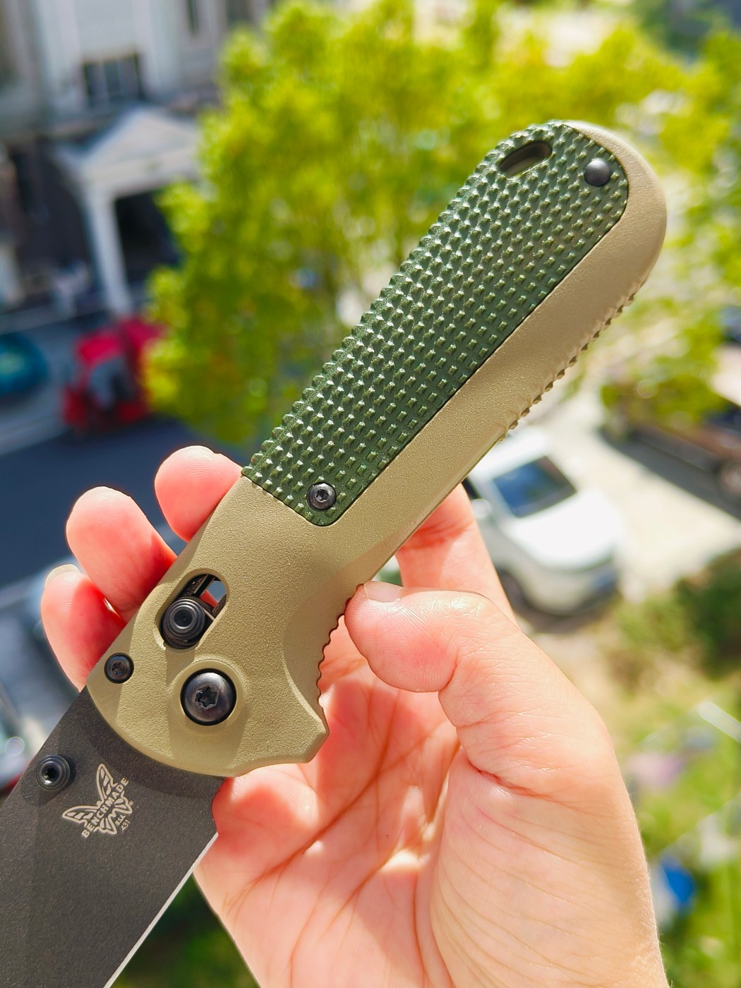🔥Benchmade Redoubt CPM-D2钢 Grivory手柄 431BK-1 军绿色 1380