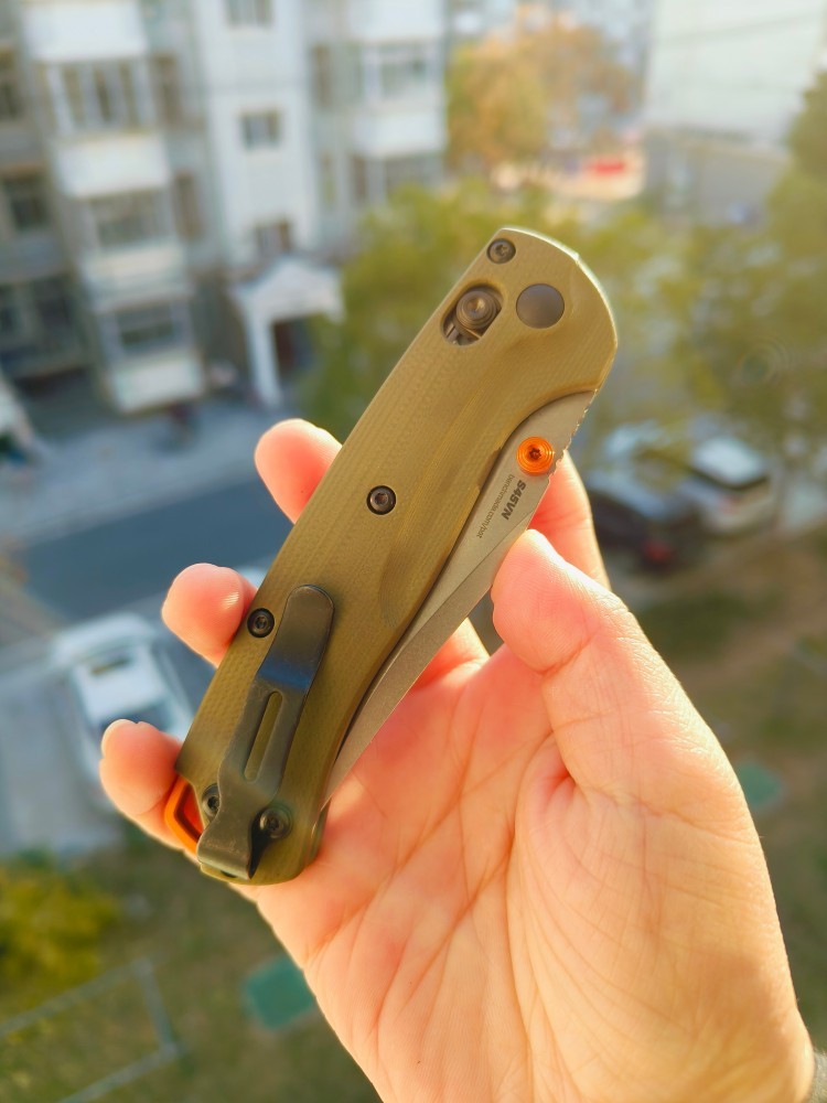 Benchmade Taggedout AXIS CPM-S45VN钢 G10柄 15536 绿色 2299