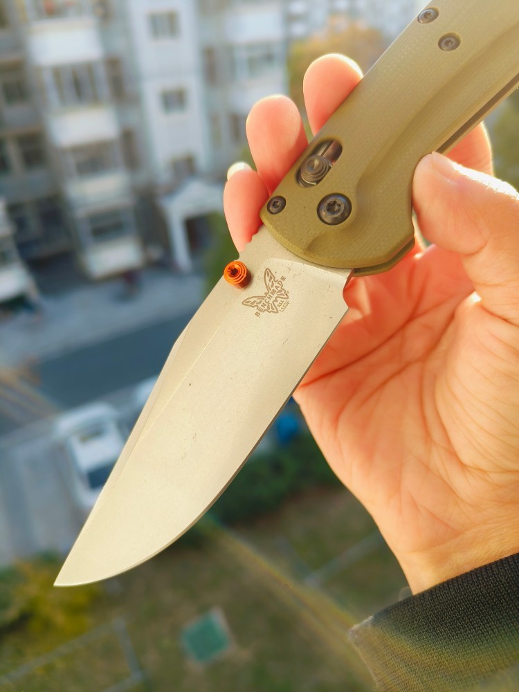 Benchmade Taggedout AXIS CPM-S45VN钢 G10柄 15536 绿色 2299