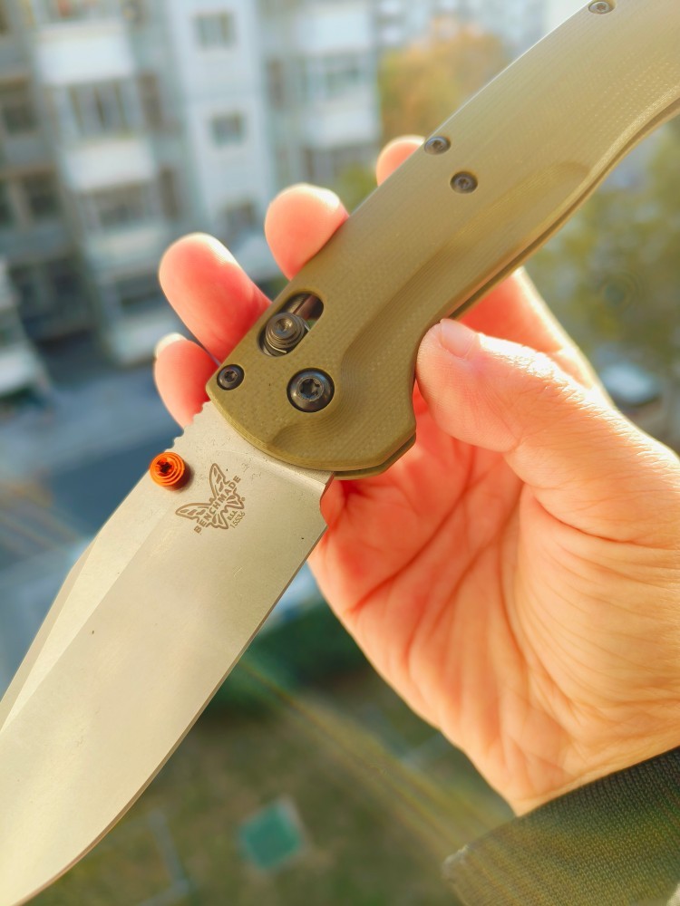 Benchmade Taggedout AXIS CPM-S45VN钢 G10柄 15536 绿色 2299