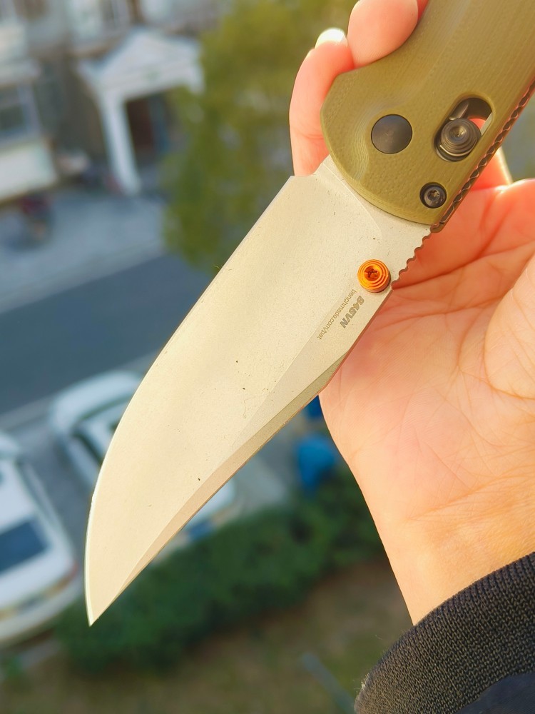 Benchmade Taggedout AXIS CPM-S45VN钢 G10柄 15536 绿色 2299