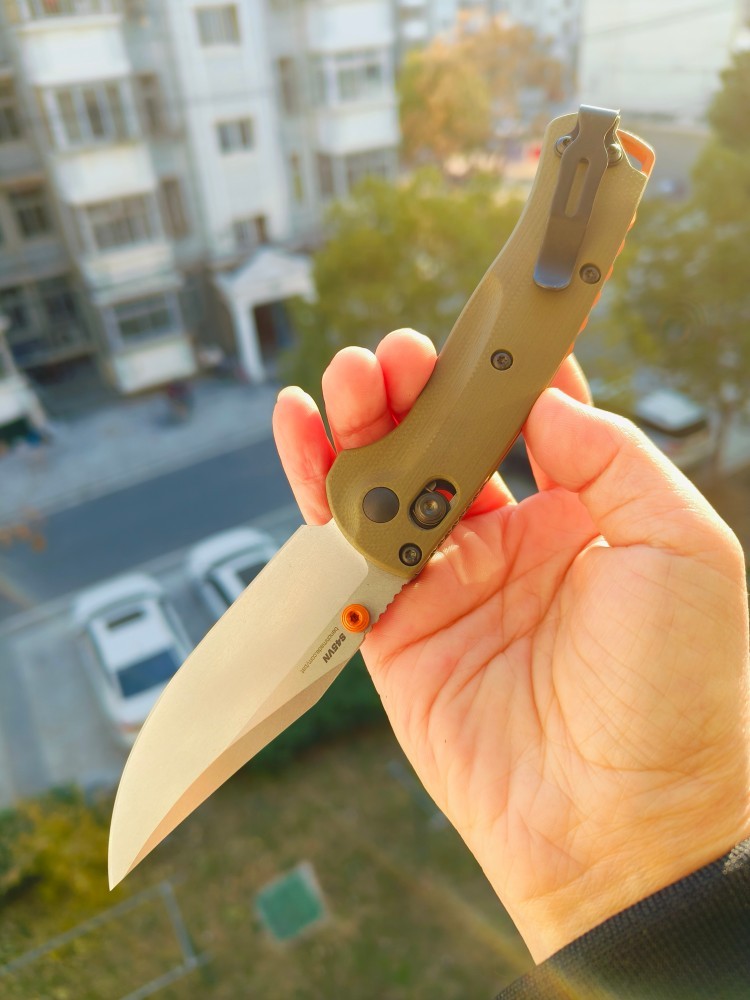 Benchmade Mini Taggedout CPM-S45VN钢 G10柄 15534 OD绿色 2250
