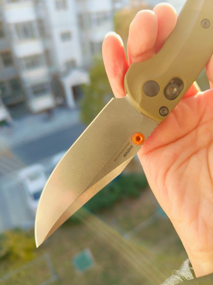 Benchmade Mini Taggedout CPM-S45VN钢 G10柄 15534 OD绿色 2250
