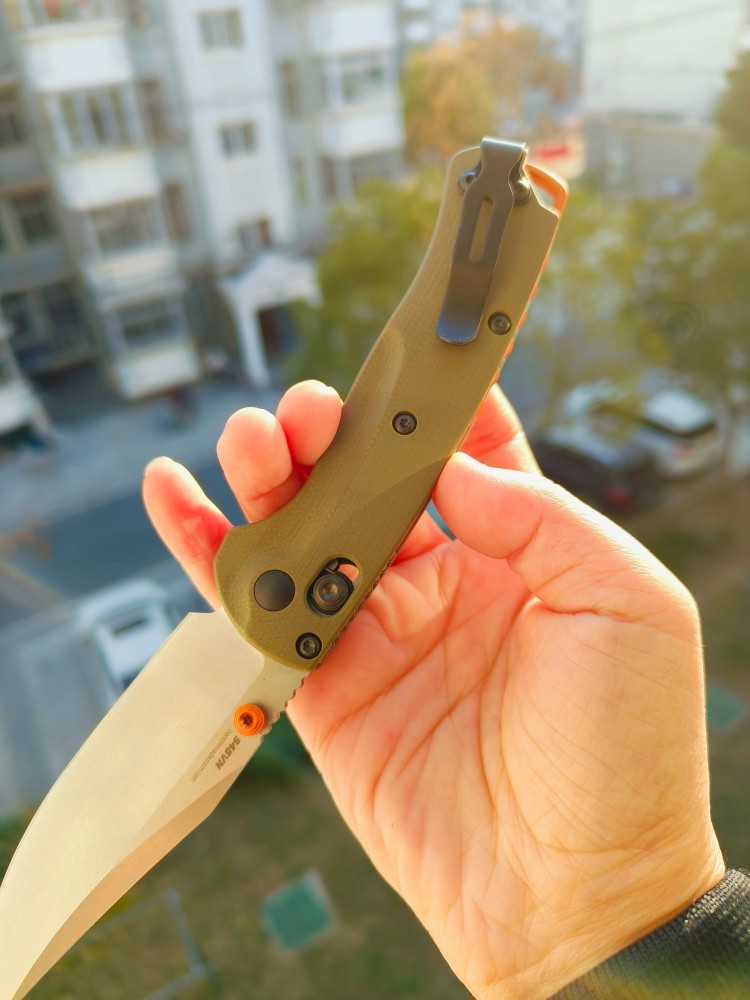Benchmade Mini Taggedout CPM-S45VN钢 G10柄 15534 OD绿色 2250