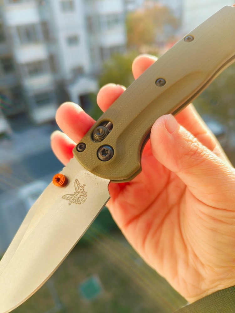 Benchmade Mini Taggedout CPM-S45VN钢 G10柄 15534 OD绿色 2250