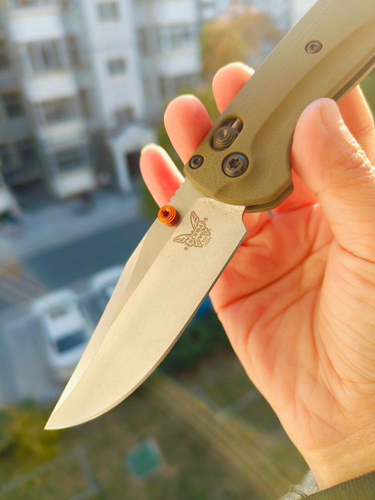 Benchmade Mini Taggedout CPM-S45VN钢 G10柄 15534 OD绿色 2250