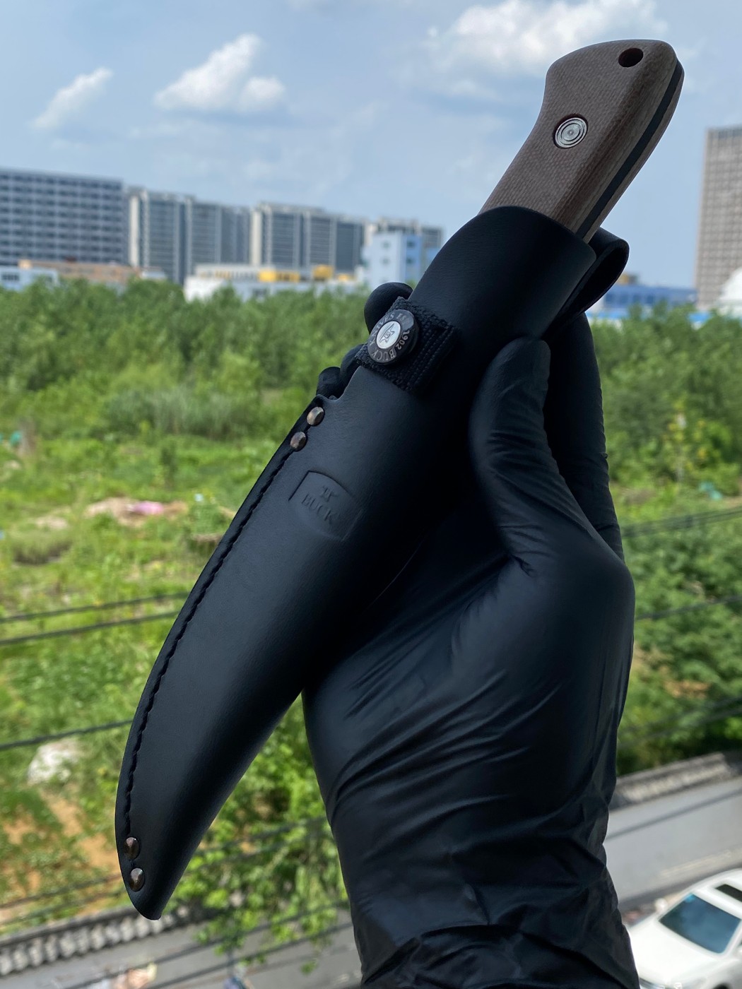 Buck knives 5160钢 米卡塔柄 0104BRS1-B 棕色 860