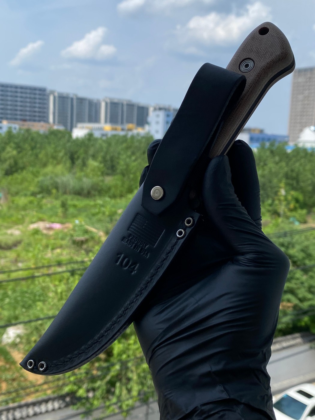 Buck knives 5160钢 米卡塔柄 0104BRS1-B 棕色 860