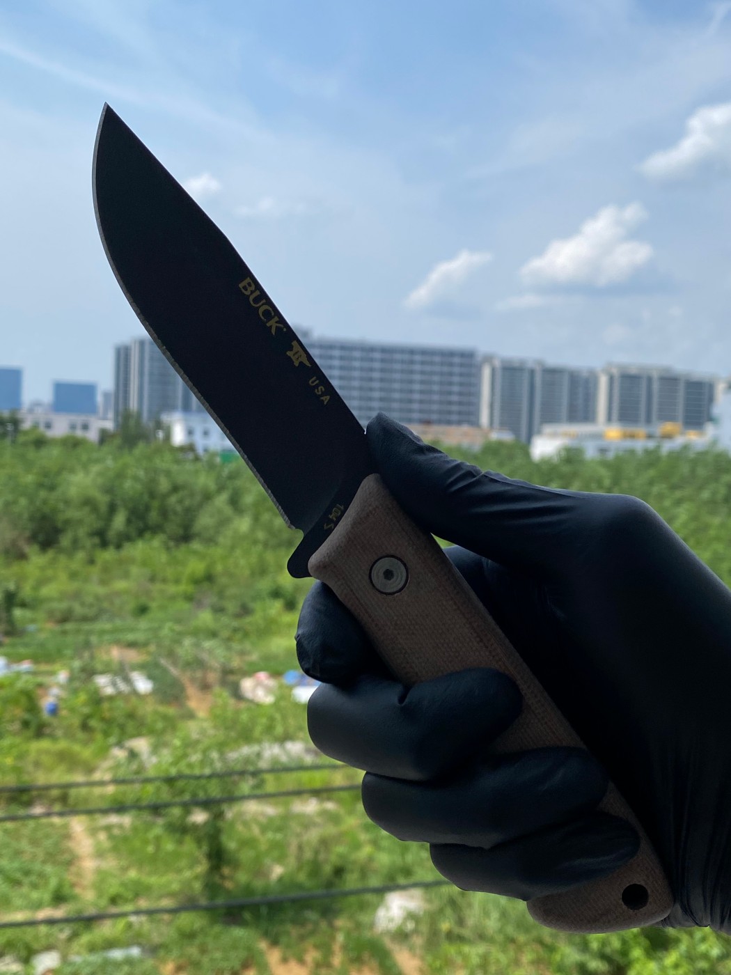 Buck knives 5160钢 米卡塔柄 0104BRS1-B 棕色 860