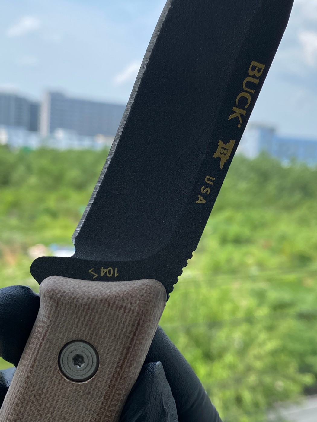 Buck knives 5160钢 米卡塔柄 0104BRS1-B 棕色 860