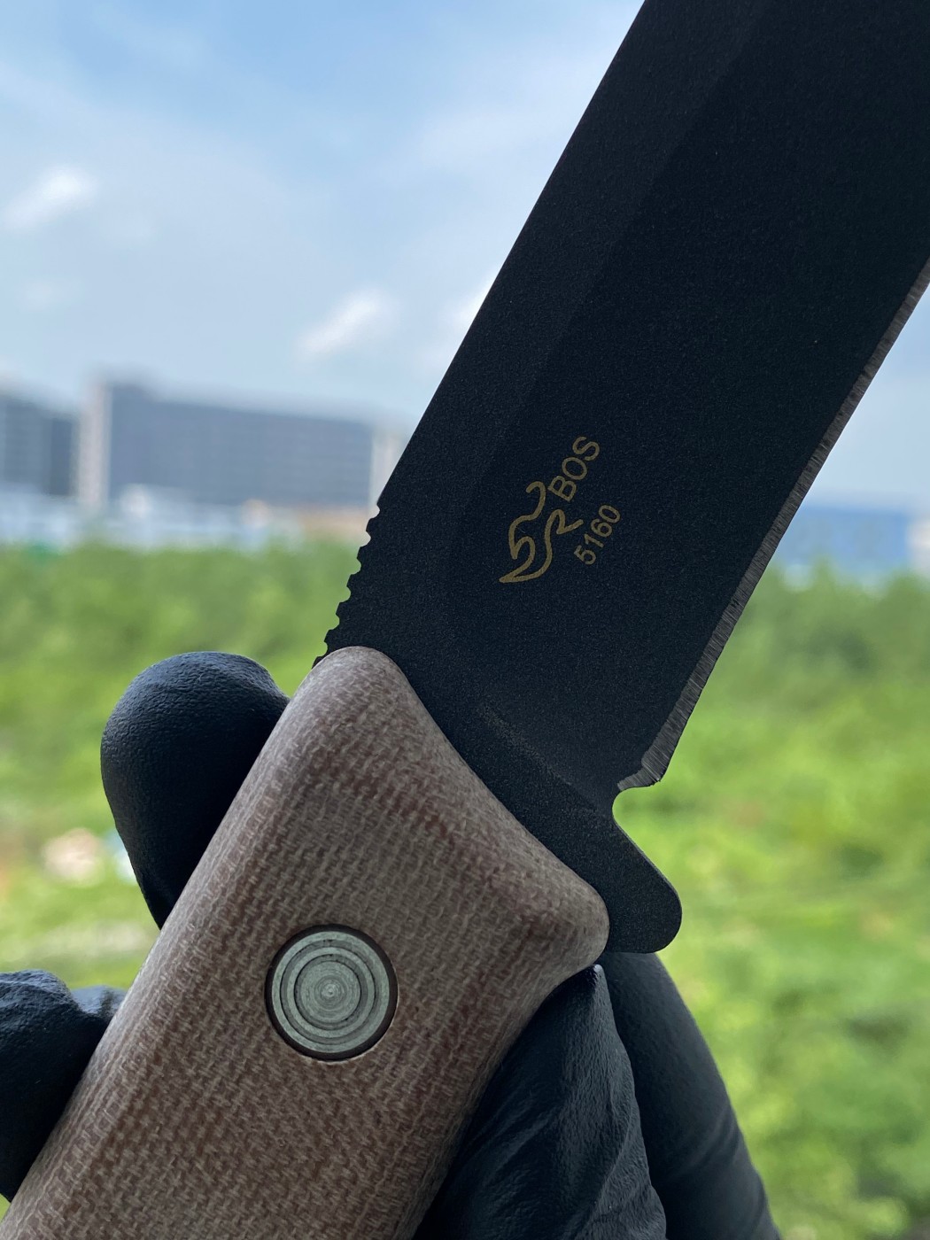 Buck knives 5160钢 米卡塔柄 0104BRS1-B 棕色 860