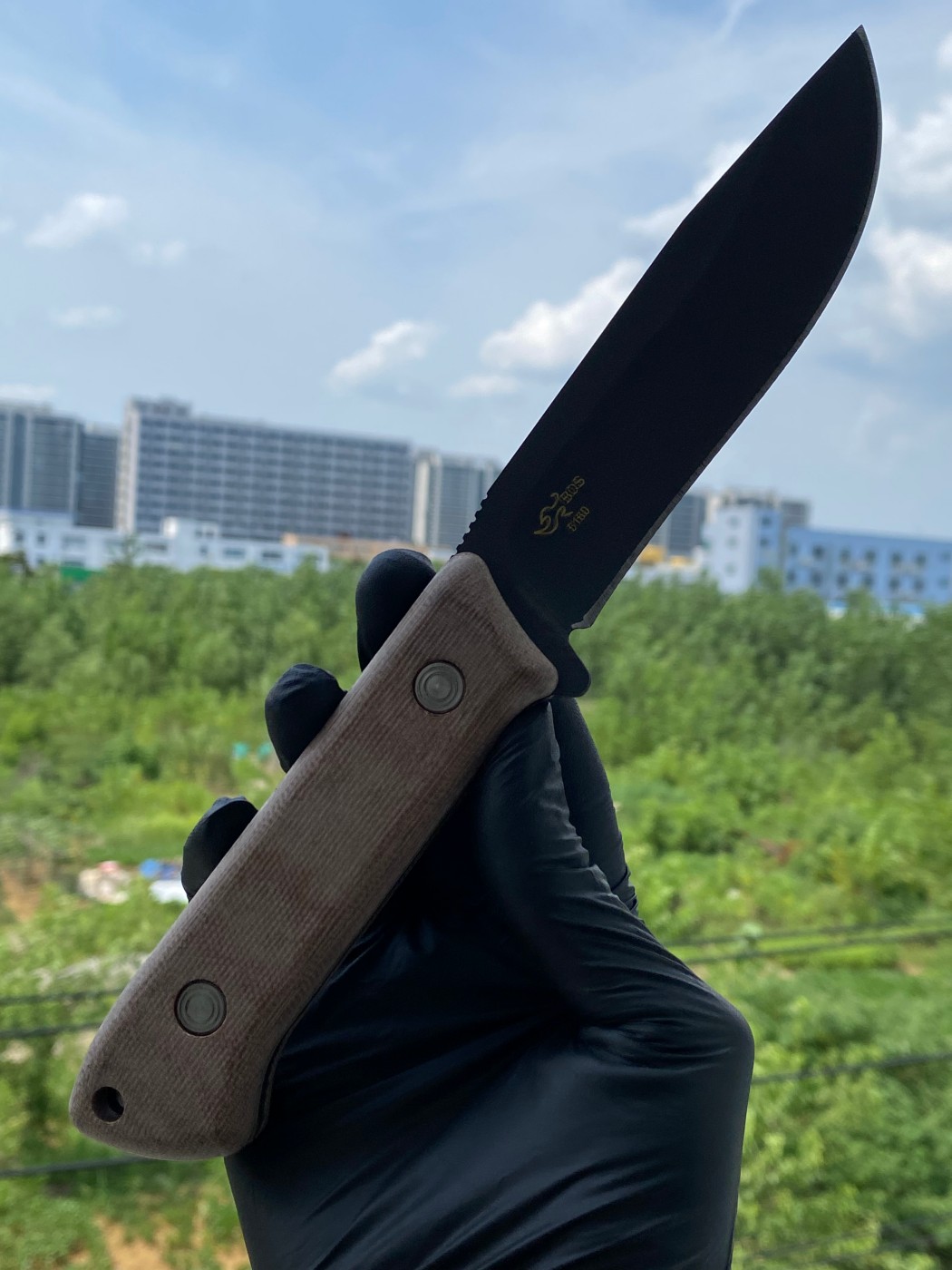 Buck knives 5160钢 米卡塔柄 0104BRS1-B 棕色 860
