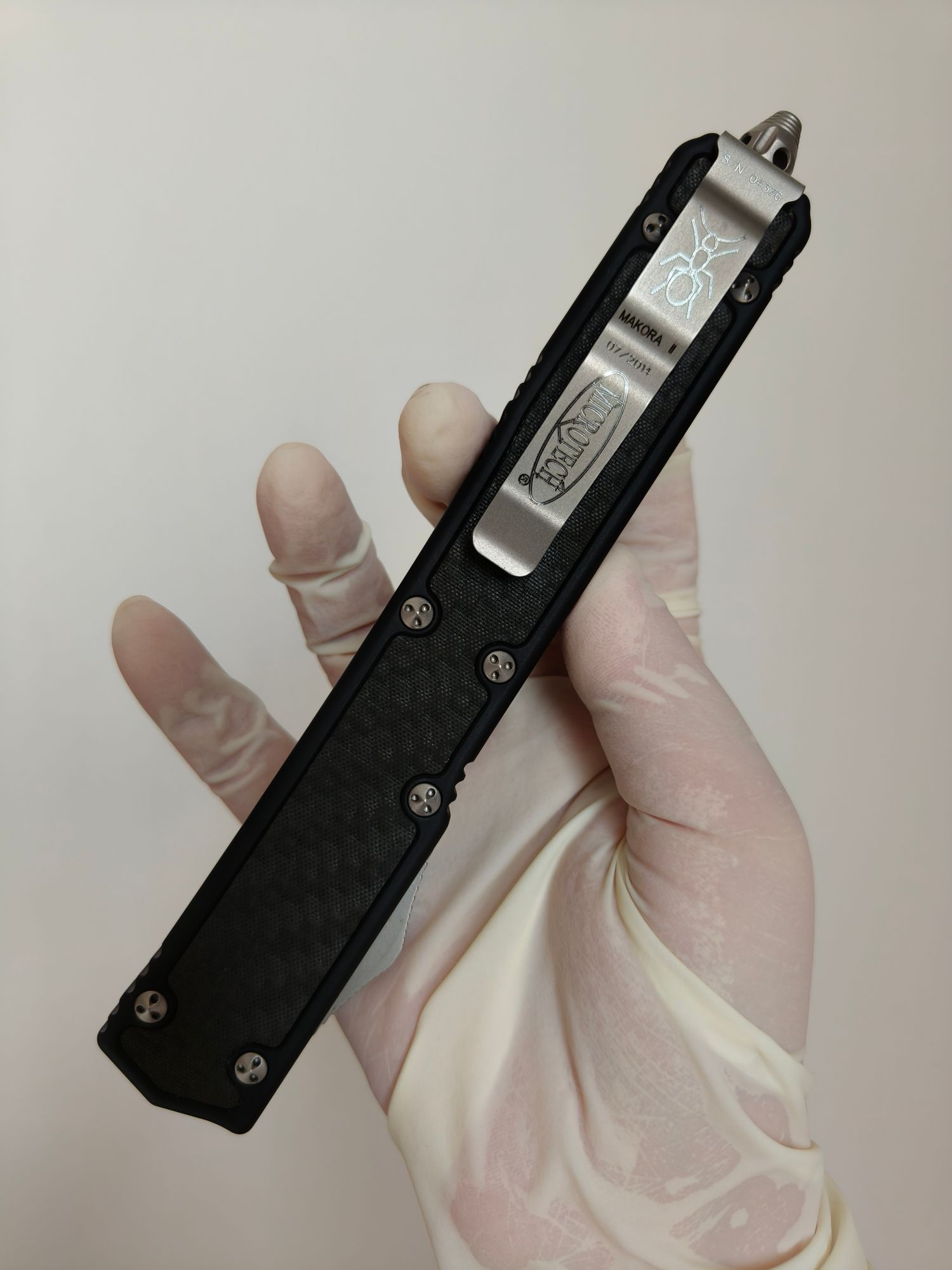 【已出】Microtech Makora II 圣蚂蚁二代 ELMAX钢 铝合金柄 106-10 黑色 3500 停产型号