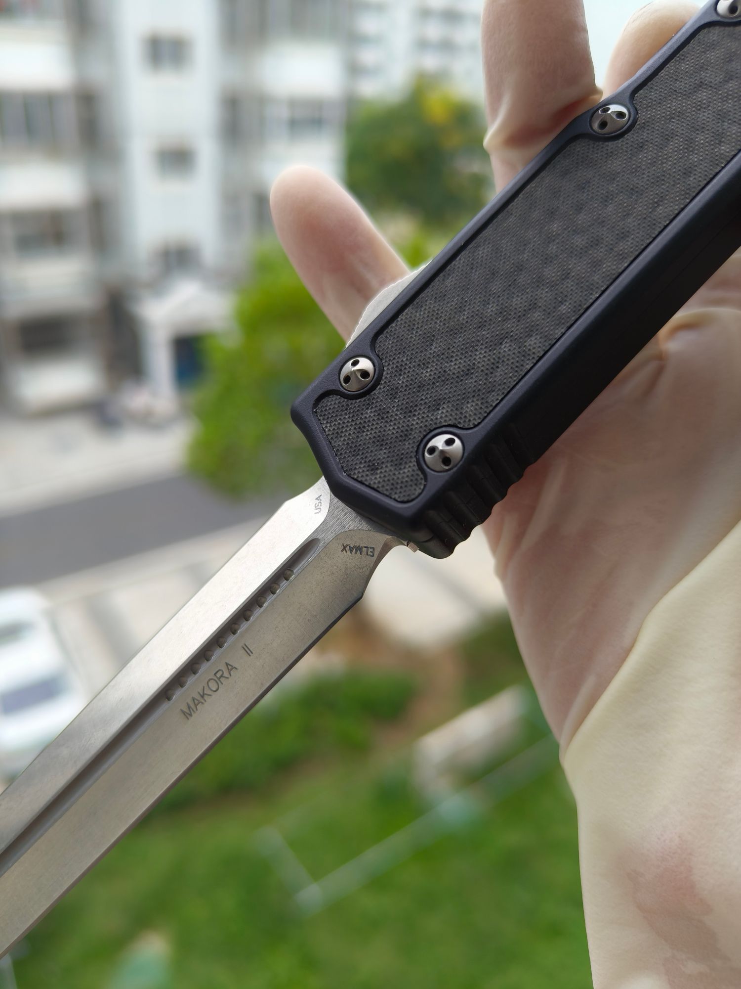 【已出】Microtech Makora II 圣蚂蚁二代 ELMAX钢 铝合金柄 106-10 黑色 3500 停产型号