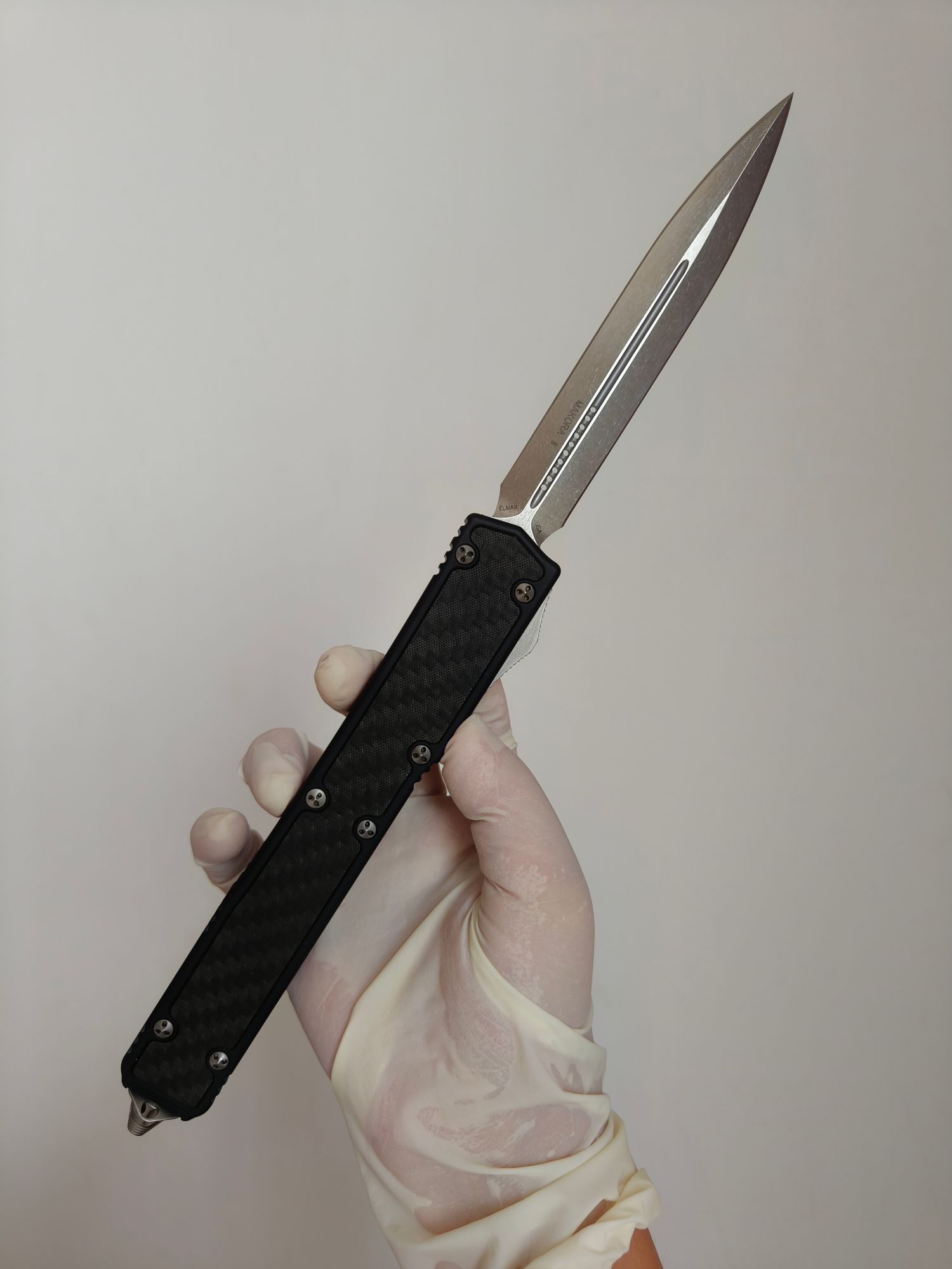 【已出】Microtech Makora II 圣蚂蚁二代 ELMAX钢 铝合金柄 106-10 黑色 3500 停产型号
