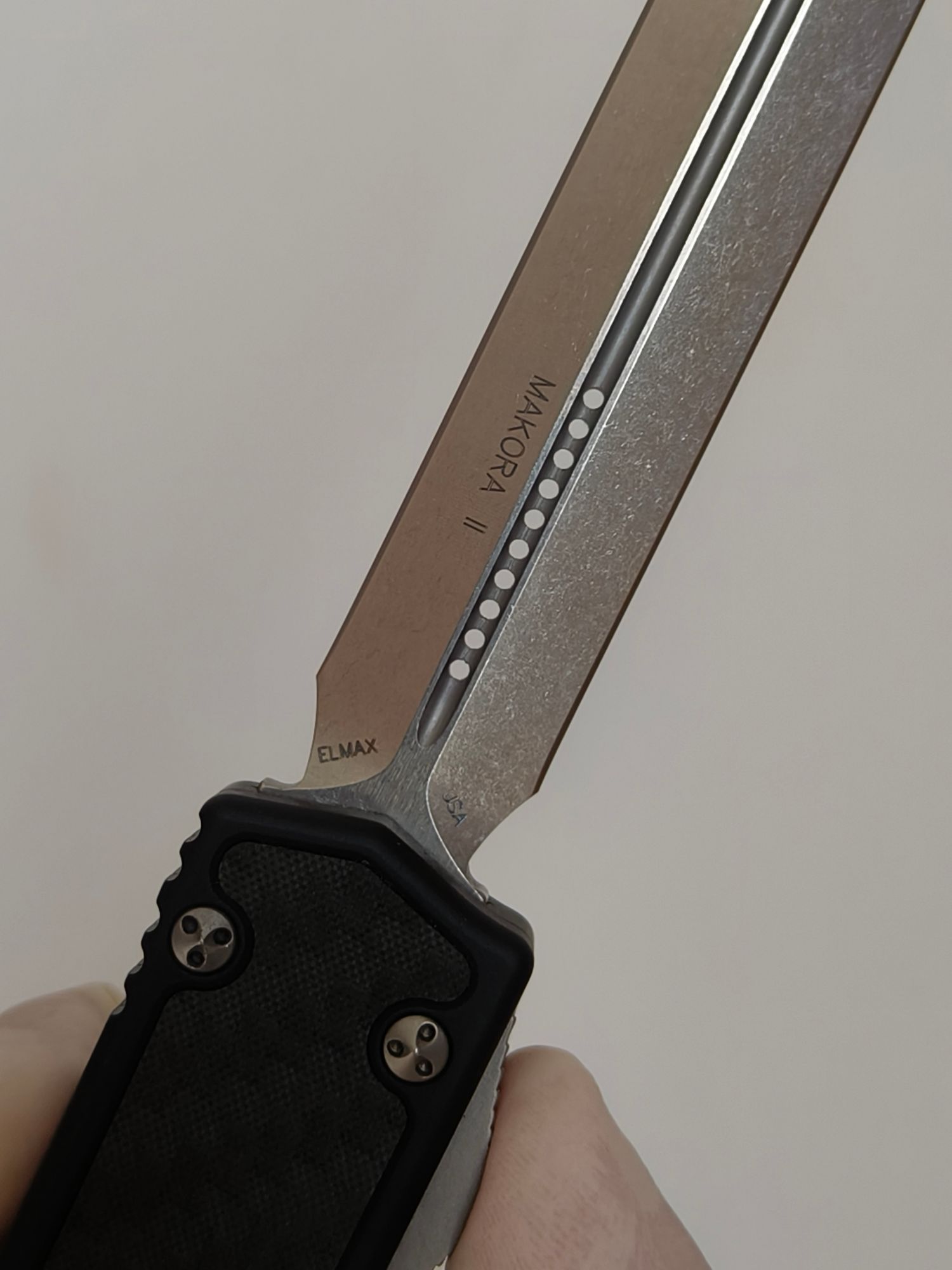 【已出】Microtech Makora II 圣蚂蚁二代 ELMAX钢 铝合金柄 106-10 黑色 3500 停产型号