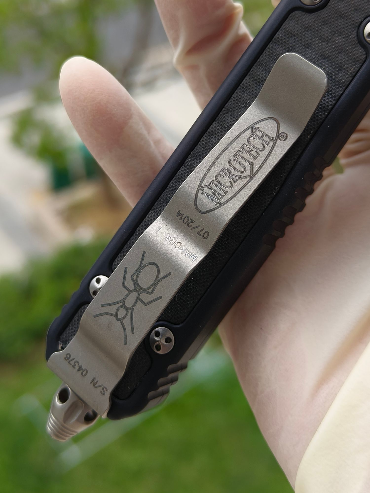 【已出】Microtech Makora II 圣蚂蚁二代 ELMAX钢 铝合金柄 106-10 黑色 3500 停产型号