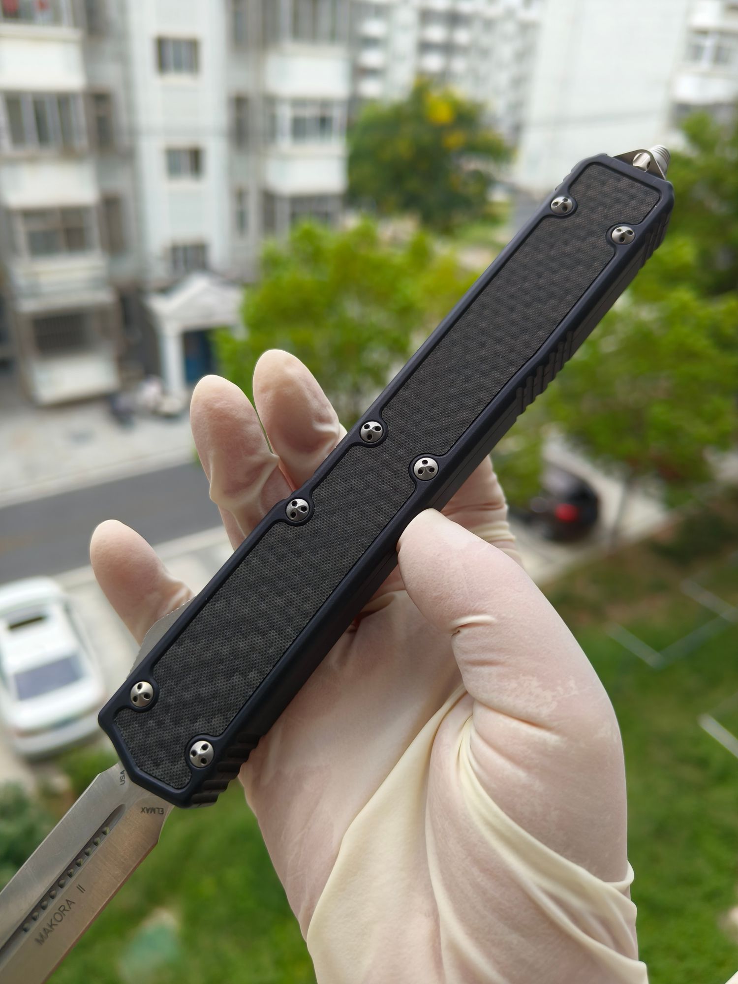 【已出】Microtech Makora II 圣蚂蚁二代 ELMAX钢 铝合金柄 106-10 黑色 3500 停产型号