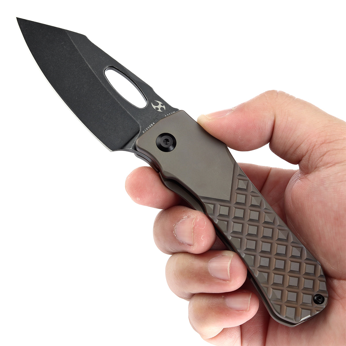 Kansept Knife Loki CPM-S35VN钢 钛柄 棕色 K1058B4