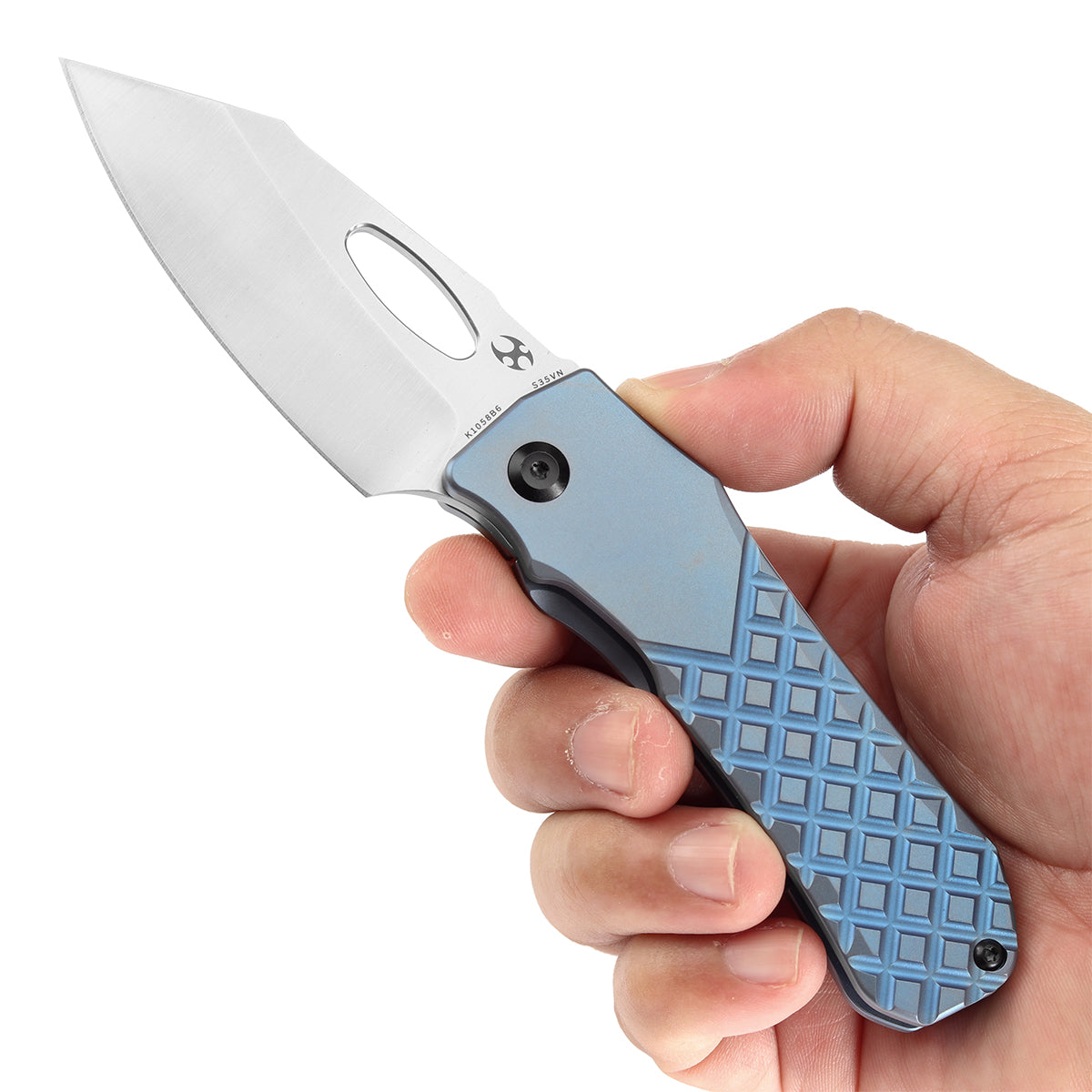 Kansept Knife Loki CPM-S35VN钢 钛柄 棕色 K1058B6 蓝色