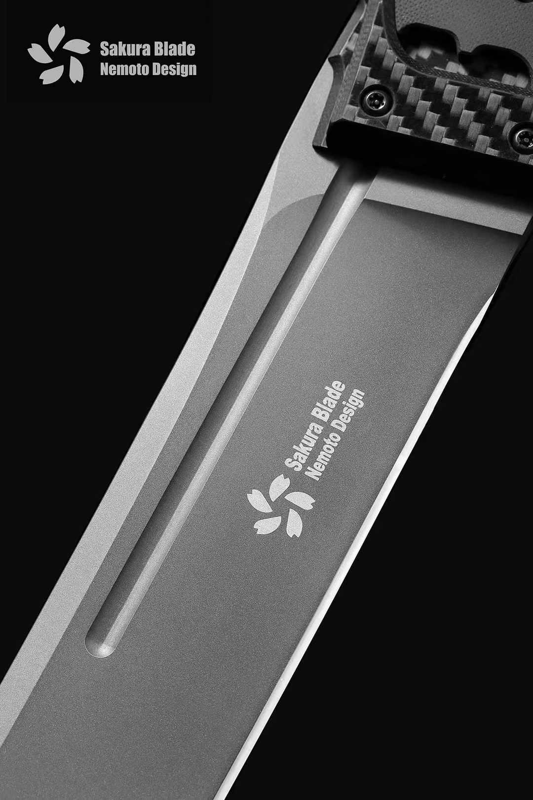 根本朋之 & 华诺合作款 雷电之剑 CPM-3V钢 G10+碳纤维柄 2980