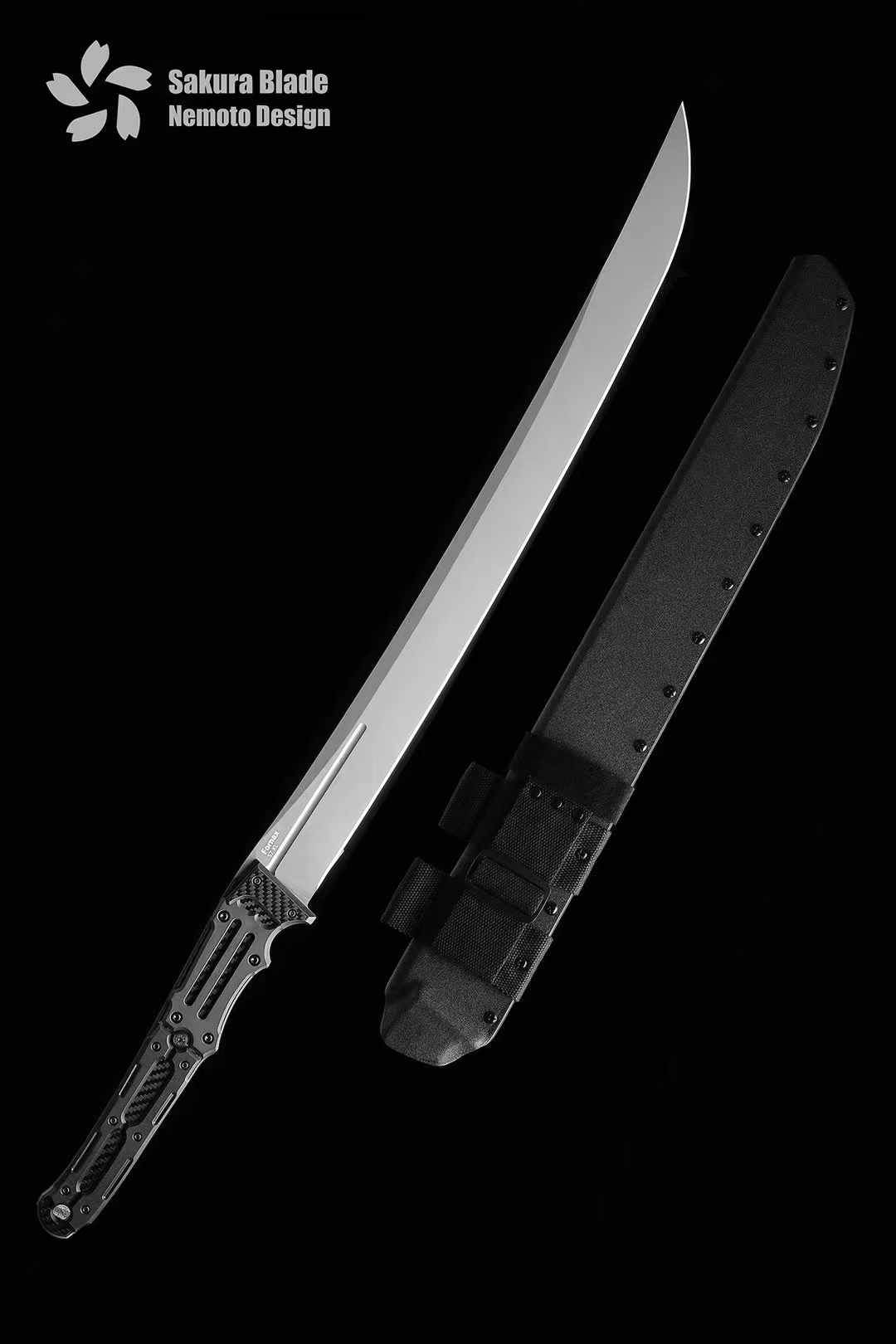 根本朋之 & 华诺合作款 雷电之剑 S7 XL钢 G10+碳纤维柄 2980 大号