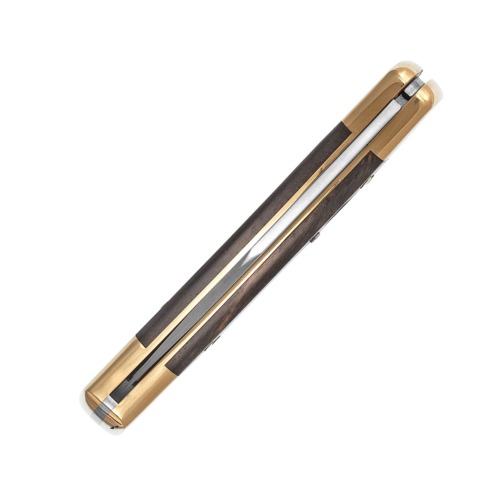 BUCK 0110BRSA-B Folding Hunter AUTO 420HC钢 乌木柄黄铜刀枕 1599
