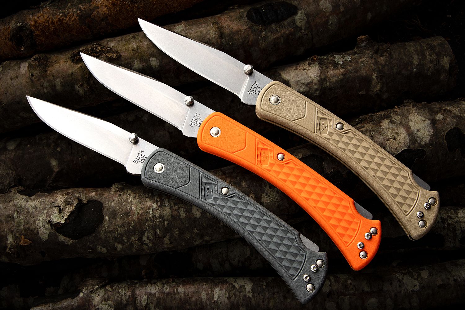 BUCK 0110ORS2-B Slim Hunter 420HC钢 玻璃纤维尼龙柄 橘色 349