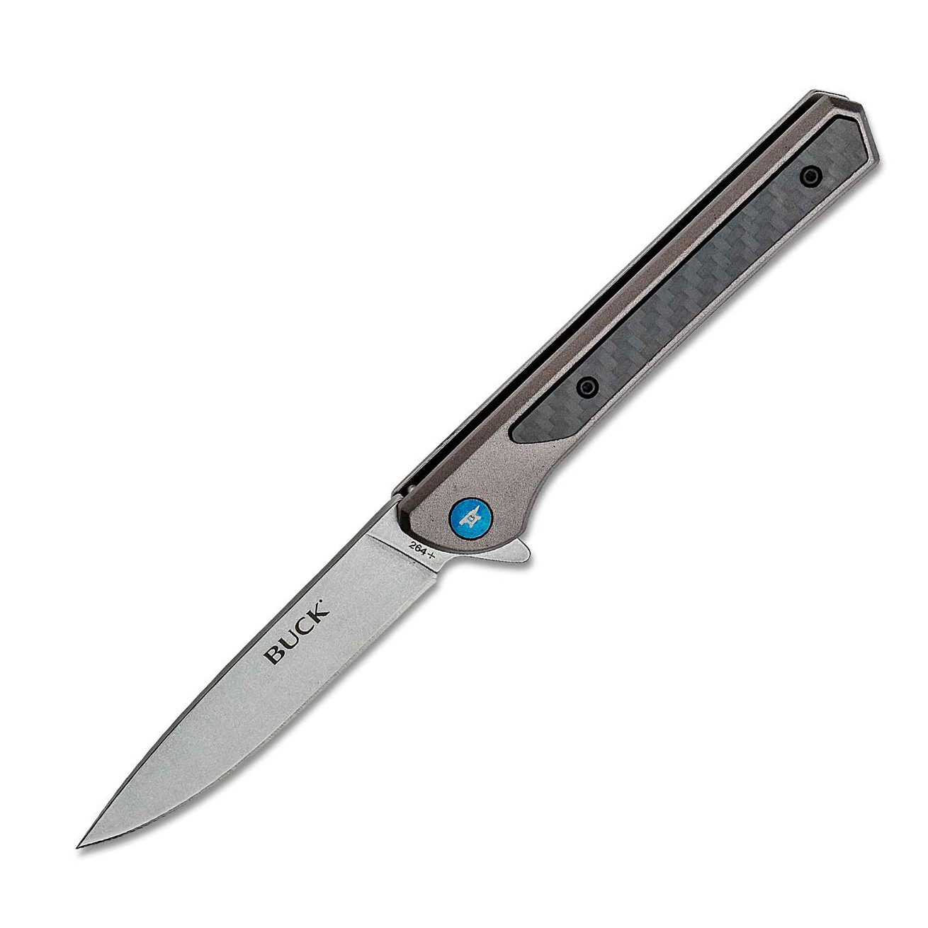 Buck 0264GYS-B Cavalier 7Cr17不锈钢 铝+碳纤维柄 355
