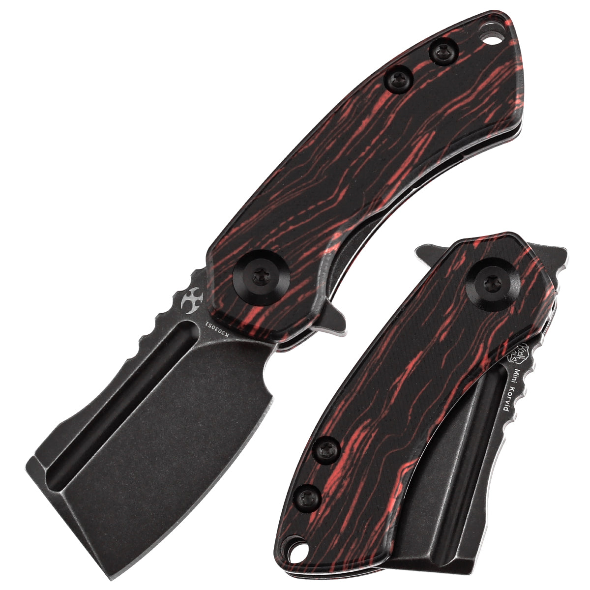 kansept mini korvid S35VN钢 红黑G10 K3030S1 红黑 627