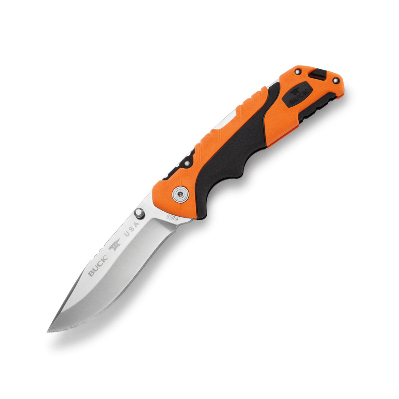 Buck 0659ORS-B  Pursuit Pro S35VN 玻璃填充尼龙柄 橙色 869