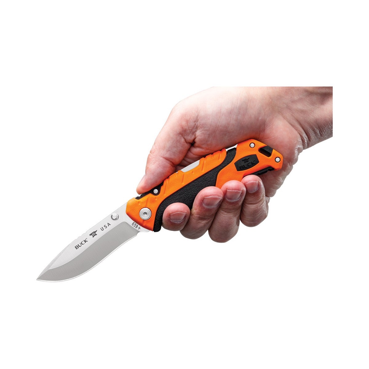 Buck 0659ORS-B  Pursuit Pro S35VN 玻璃填充尼龙柄 橙色 869