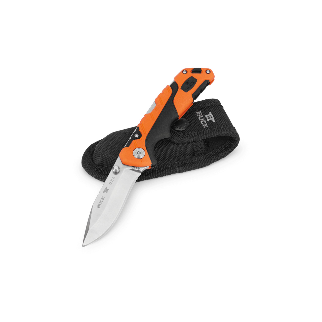 Buck 0661ORS-B Pursuit Pro S35VN 玻璃填充尼龙 橙色 720