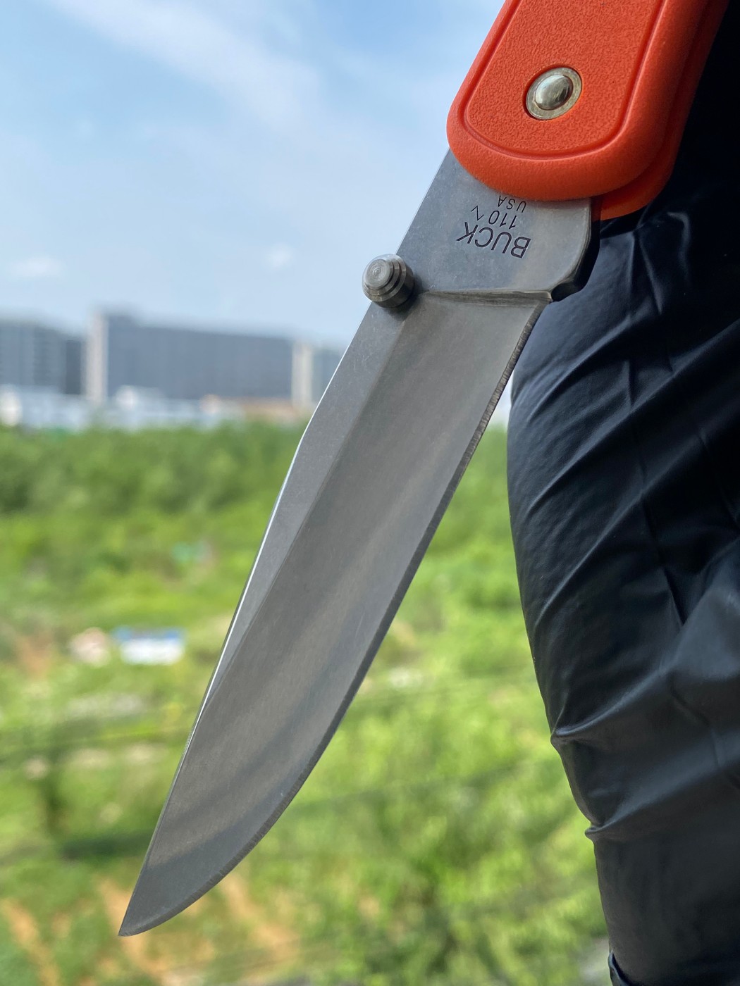 BUCK 0110ORS2-B Slim Hunter 420HC钢 玻璃纤维尼龙柄 橘色 349